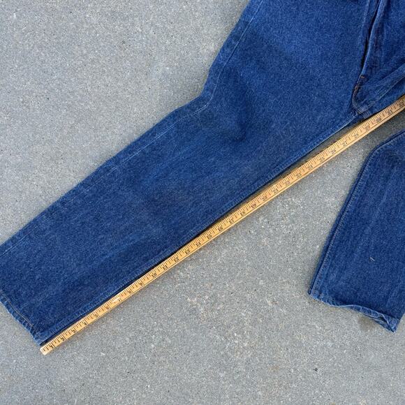 VTG 90s Levi's 501 Fuzzy Blue 5-Button Fly Original Fit Straight Leg Jeans 33x32 - Picture 10 of 11